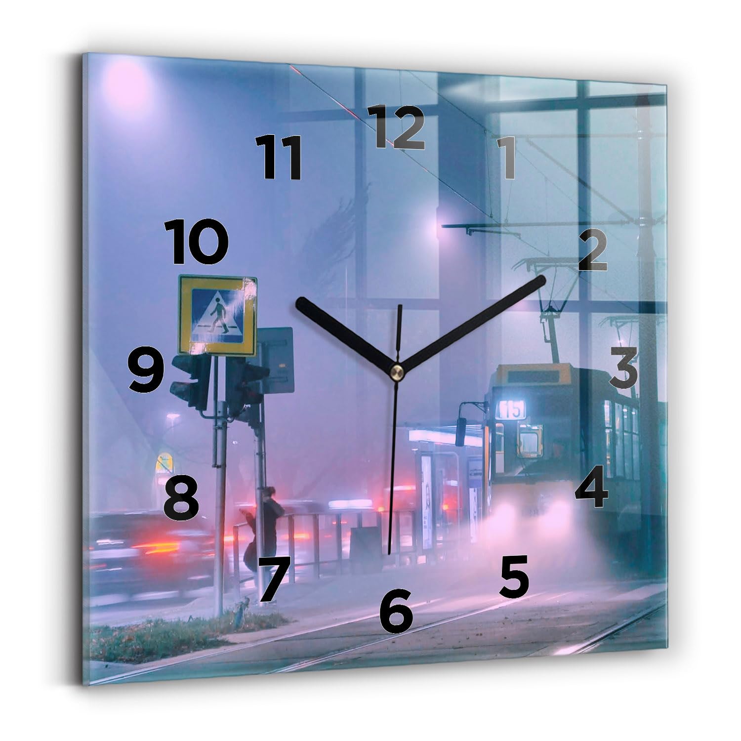 Horloge de qualité supérieure Wallfluent mécanisme silencieux design Varsovie