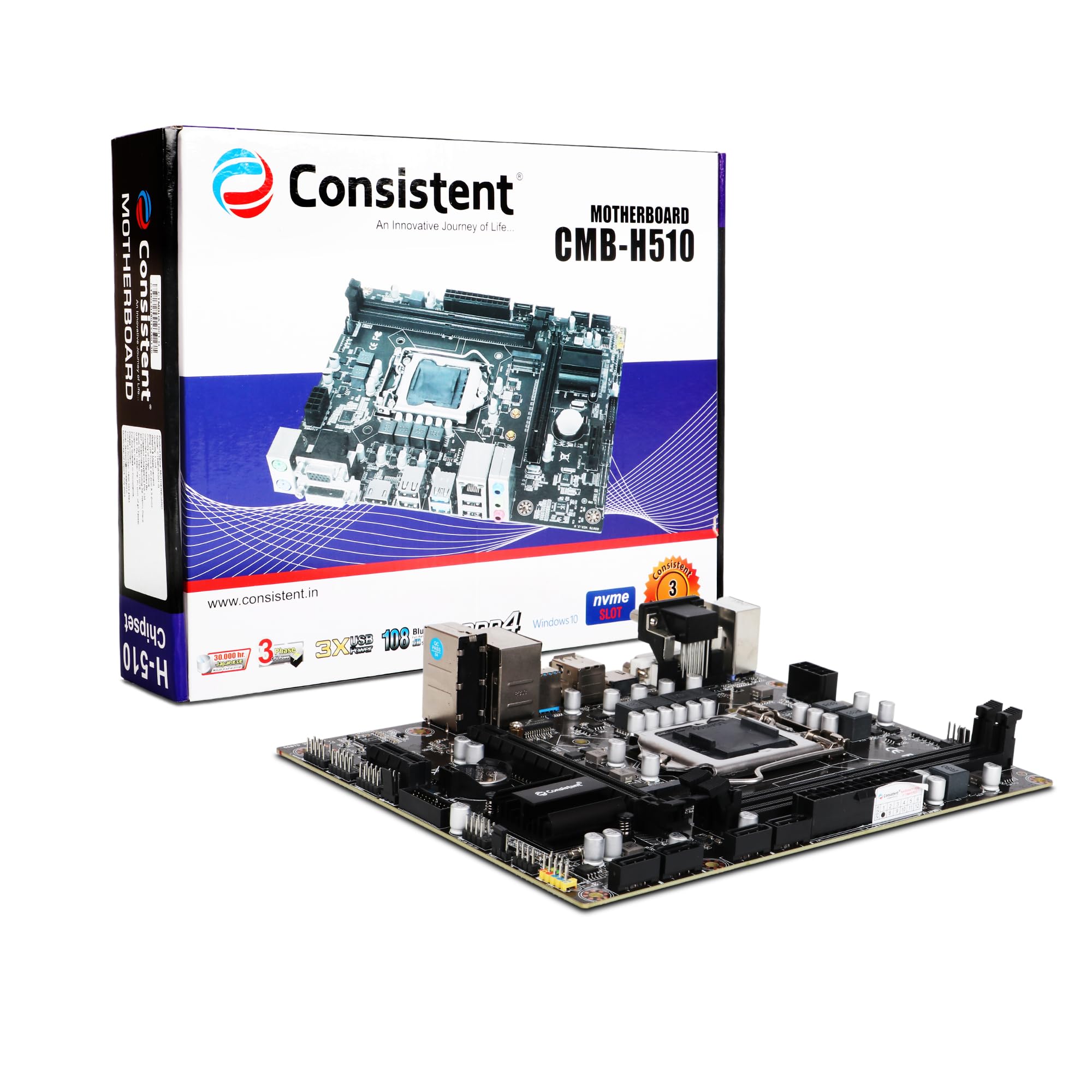 Consistent H-510 Motherboard 10th, 11th, Gen DDR4 Slots for RAM, with GMA 950 Graphic Card, Motherboard with Sound Card, SATA 2&3, 3Y Warranty (B0CHP11K7W) Amazon Price History, Amazon Price Tracker