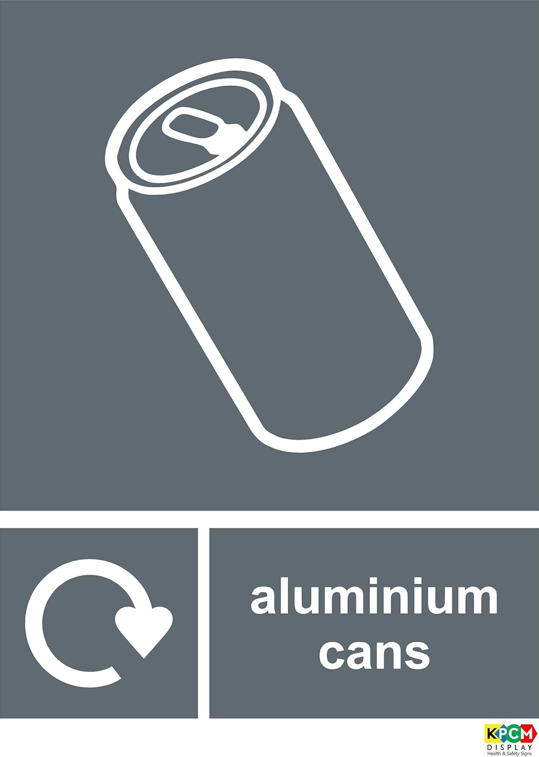 Aluminium can Recycling bin Sign/Sticker Self Adhesive Vinyl 200mm x