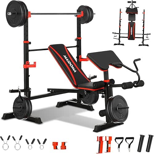 1500LBS 8 in 1 Olympic Weight Bench Set with Leg