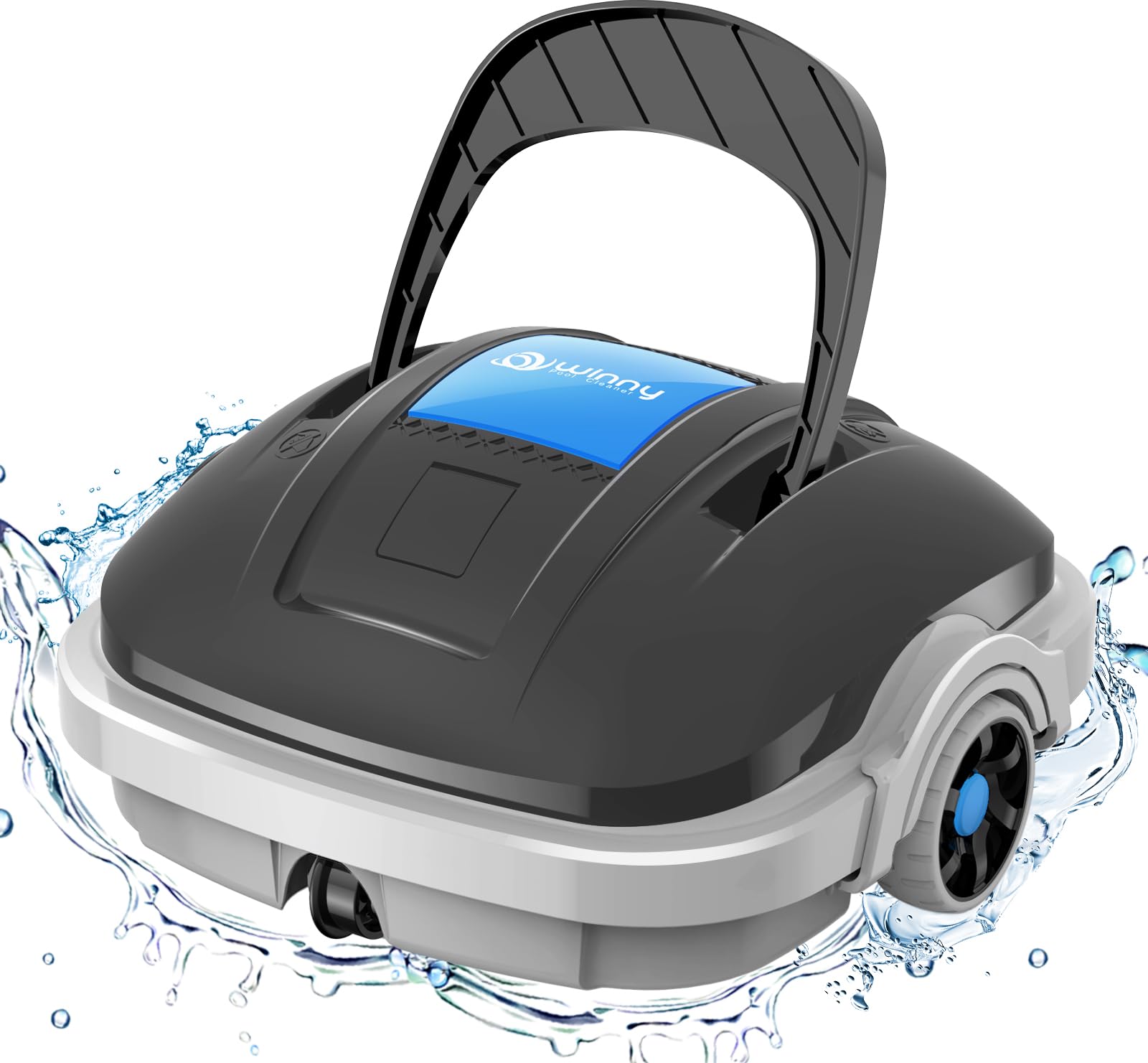 WINNY POOL CLEANER Robot Limpiafondos Piscina, Aspirador de Piscina para 100 Minutos de Funcionamiento Automatico, Motor Doble, Batería para 5200mAh, Ideal para Piscinas de Fondo Plano de hasta 80