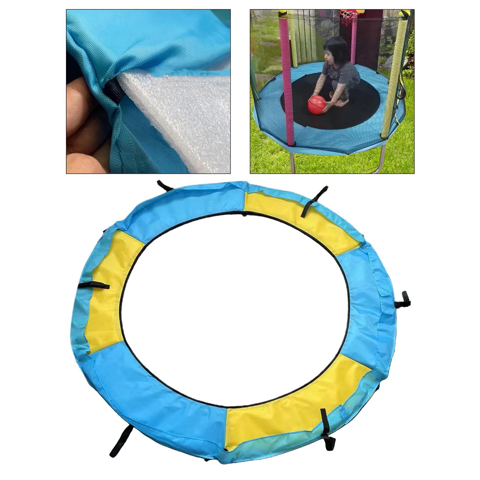 kowaku Trampoline Spring Cover,Trampoline Pad Edge Protector Spring Protection Pad Sturdy Anti Tearing Water Resistant Accessory, Yellow