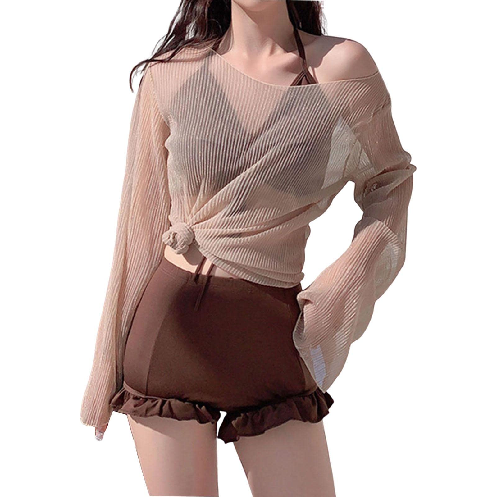 Women Bikini Set Three Piece Bathing Suit Swimwear Tie Halter coffee-Clothing, Shoes & Accessories - Womens Clothing - Swimwear-image-49