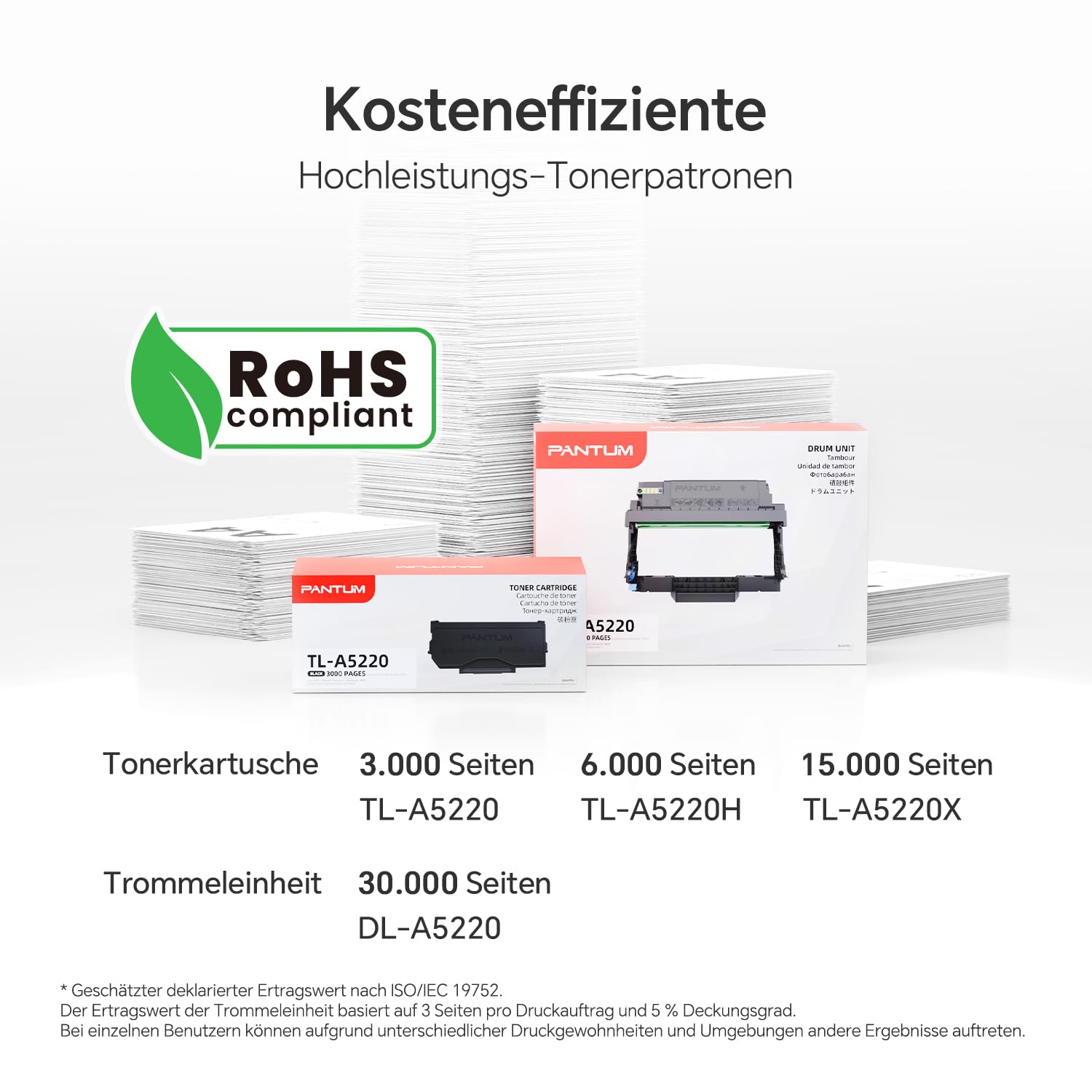 PANTUM BM5220ADW Laserdrucker multifunktionsgerät mit Scanner und kopierer, Schwarz-Weiß, 42 ppm, Automatischer Duplexdruck, Drucker WLAN, A4, Inklusive 3000-Seiten-Starter-Toner