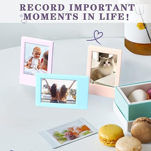 Vista 57 de CAIYOULE Mini portarretratos de 2.15 x 3.4 pulgadas para películas Fujifilm Instax Mini de 3 pulgadas, marco Polaroid de PC para almacenamiento