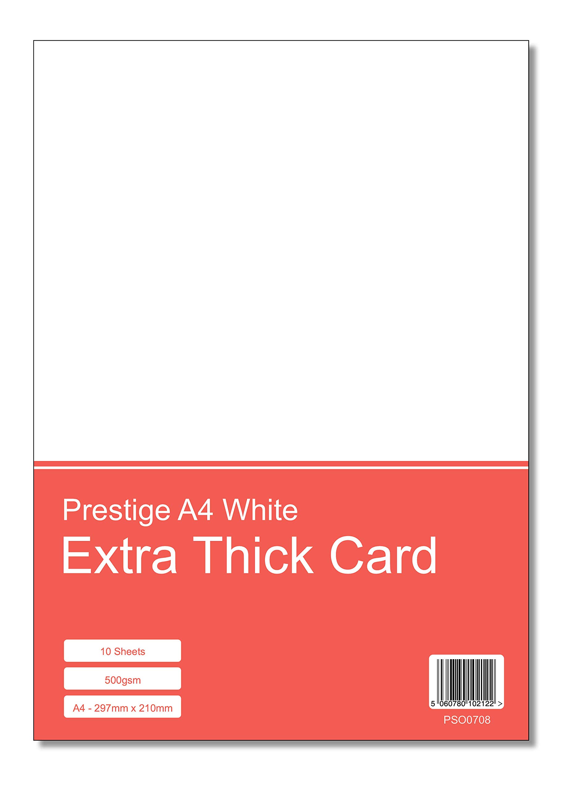 Prestige Premium Super Thick A4 White 500gsm Craft Card - Extra Thick Crafting Card (Pack of 10 Sheets)