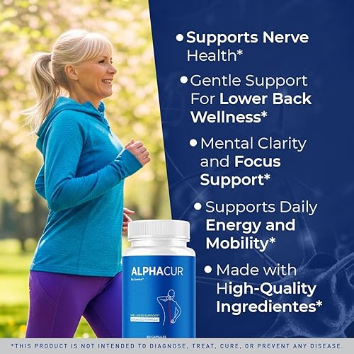Miniatura 2 de Cápsulas Alpha Cur (paquete de 2)  Suplemento oficial de apoyo nervioso avanzado Alpha Cur de AlphaCur de máxima fuerza, multivitamínico para la