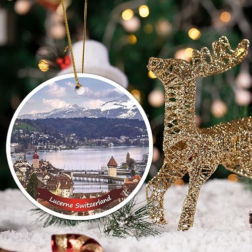 Miniatura 10 de Adorno colgante de recuerdo Pasadena, CA Adornos de Navidad Paisaje Adornos de Recuerdo de Navidad Adornos de 3 Pulgadas de Doble Cara Redondo de