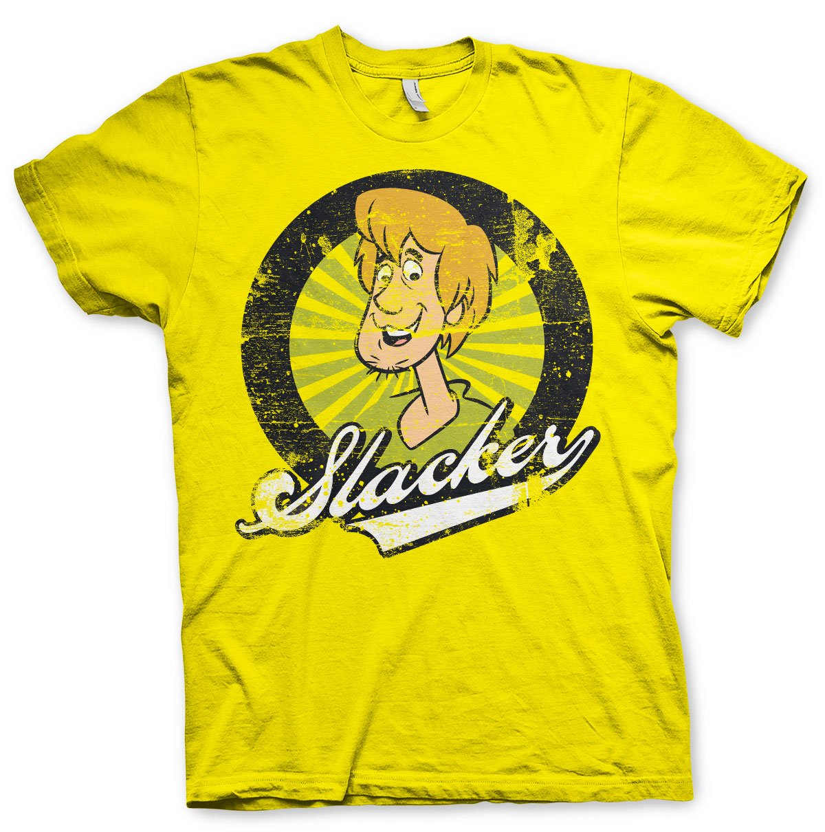 Scooby-Doo! Men's Yellow Shaggy The Slacker T-Shirt - Large