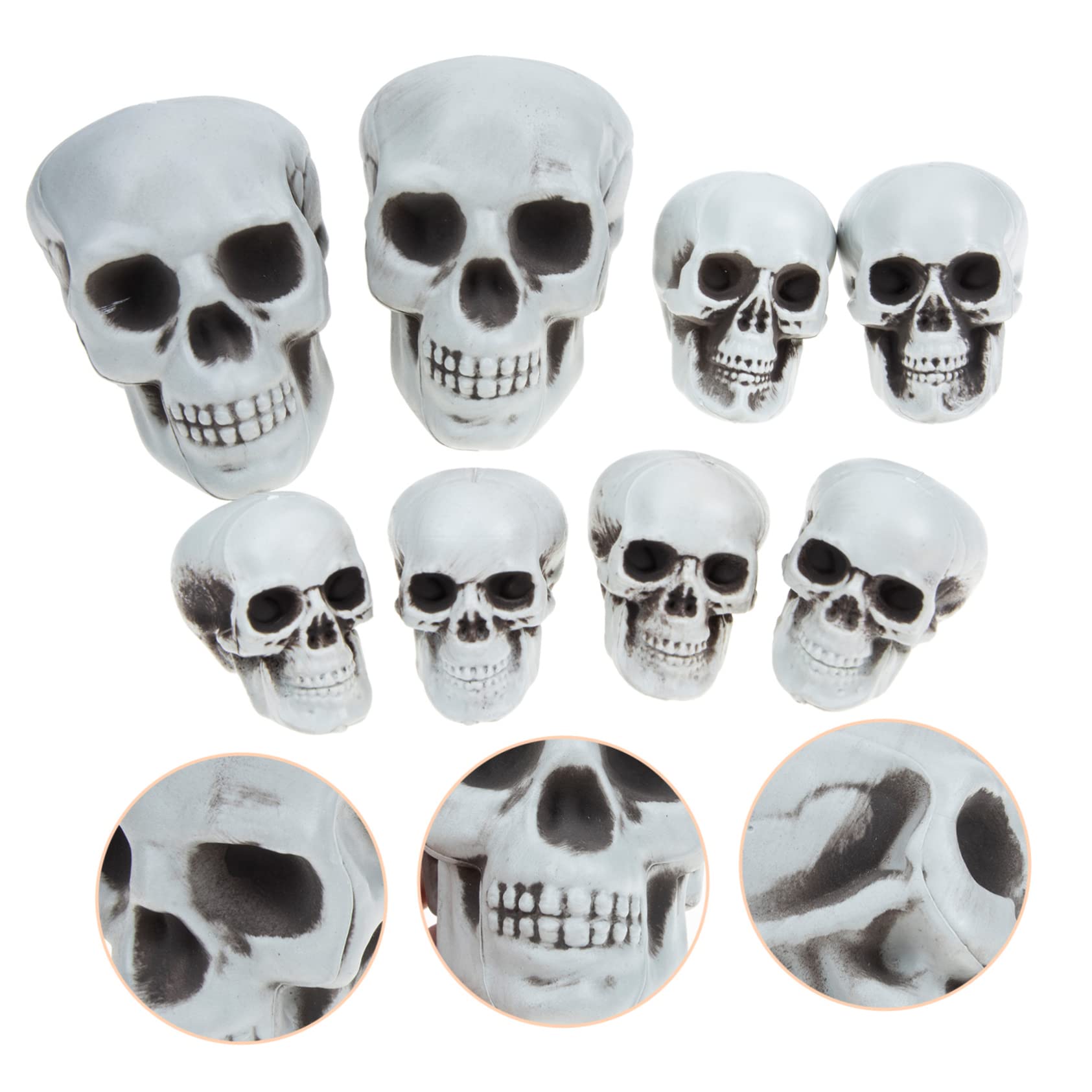 TOPBATHY 16 Pz scheletro di halloween regalini halloween decorazioni halloween giocattoli di halloween ornamento del cranio di Halloween giocattolo oggetti di scena del cranio spaventosi