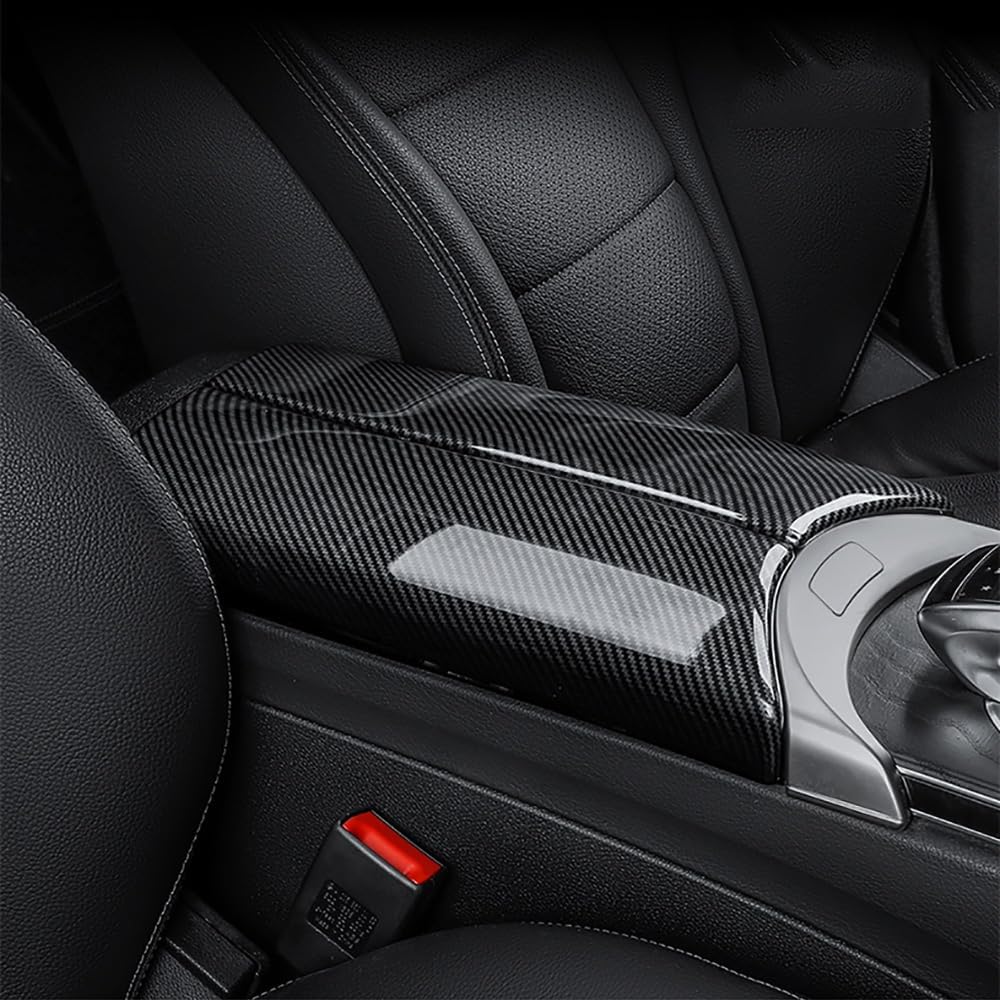 Carbon Fiber Center Console Armrest Box Protector Cover Armrest Panel Trim Interior Accessories Compatible with Mercedes Benz G-Class W464 G63 AMG G550 G500 2019-2026