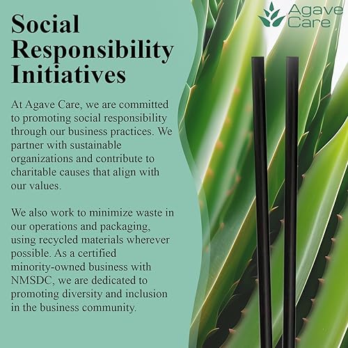 Miniatura 6 de Paquete de 150 pajitas biodegradables sin envolver de 8.25 pulgadas fabricadas con fibras de agave, una opción natural respetuosa con el medio