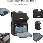 K&F Concept Sac à dos photo 22L pour photographes, sac photo grande capacité avec housse de pluie, compartiment pour ordinateur portable de 15,6 po pour sacs de drone, noir