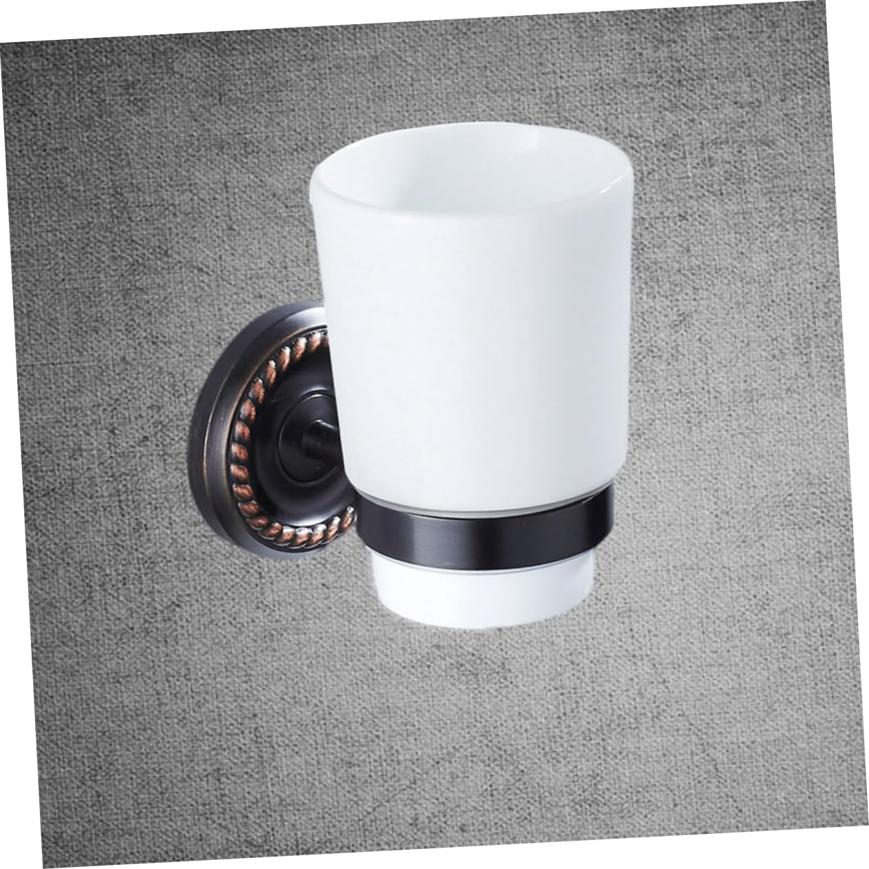 Ciieeo Estantes De Almacenamiento Negros Colgador de Tazas montado en la Pared Cepillo de eléctrico Cepillo de electrico Portavasos de cerámica Porta Vaso para Cepillo de Individual