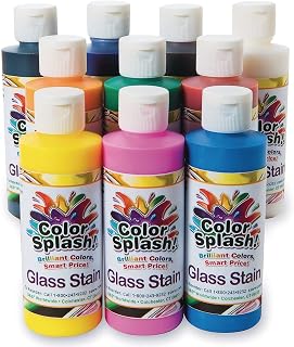 Color Splash!® Glitter Glass Stain Assortment, 4 oz. (Pack of 8)