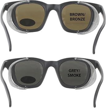 TITUS G12 Retro Style Safety Glasses Soft Folding Stainless Steel Mesh OR Color Matched Side Shield