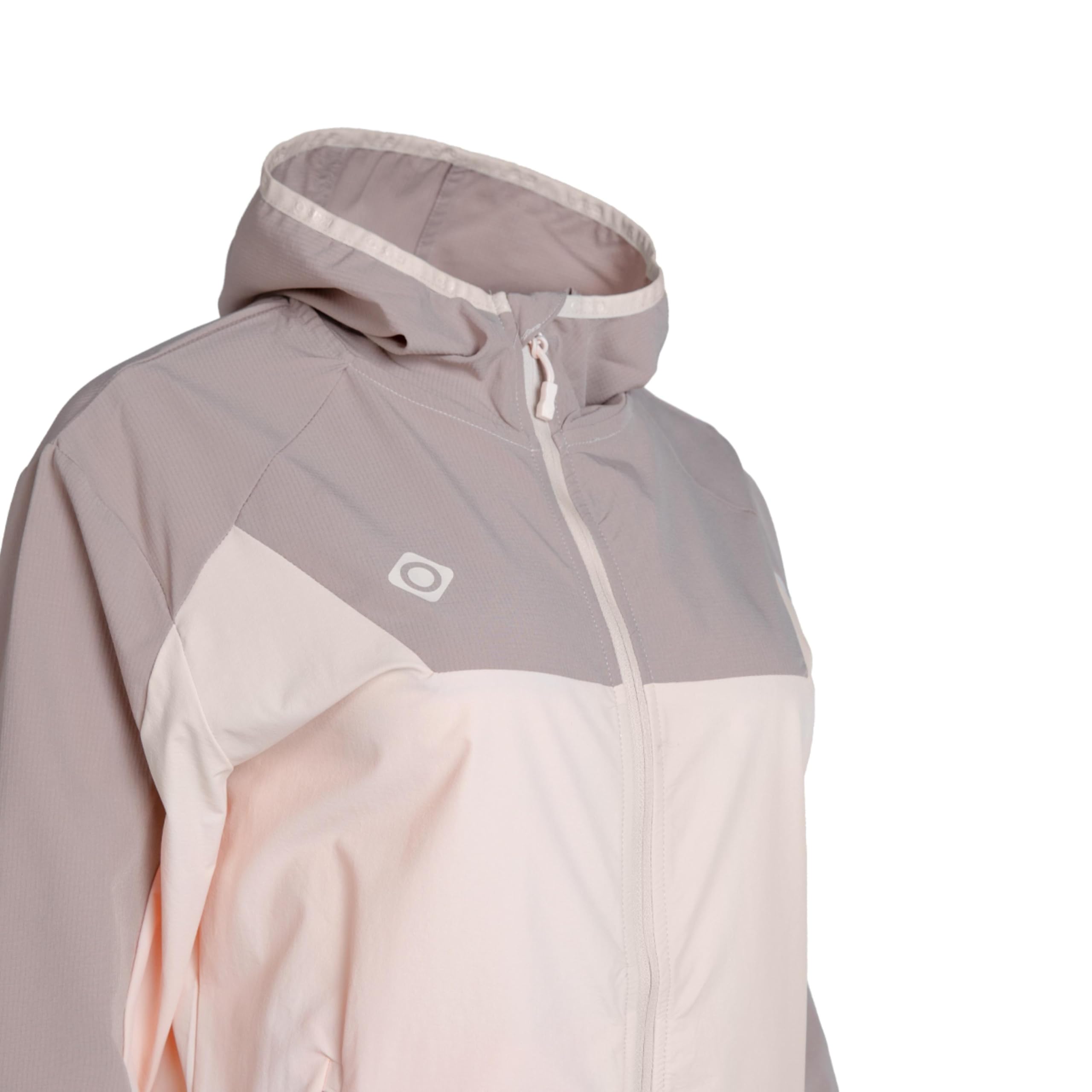 IZAS Benicia Giacca Leggera con Cappuccio per Running e Trekking, Tasche con Cerniera, Sottoguanto con Passante, Design Ergonomico e Traspirante per Attività all'Aperto