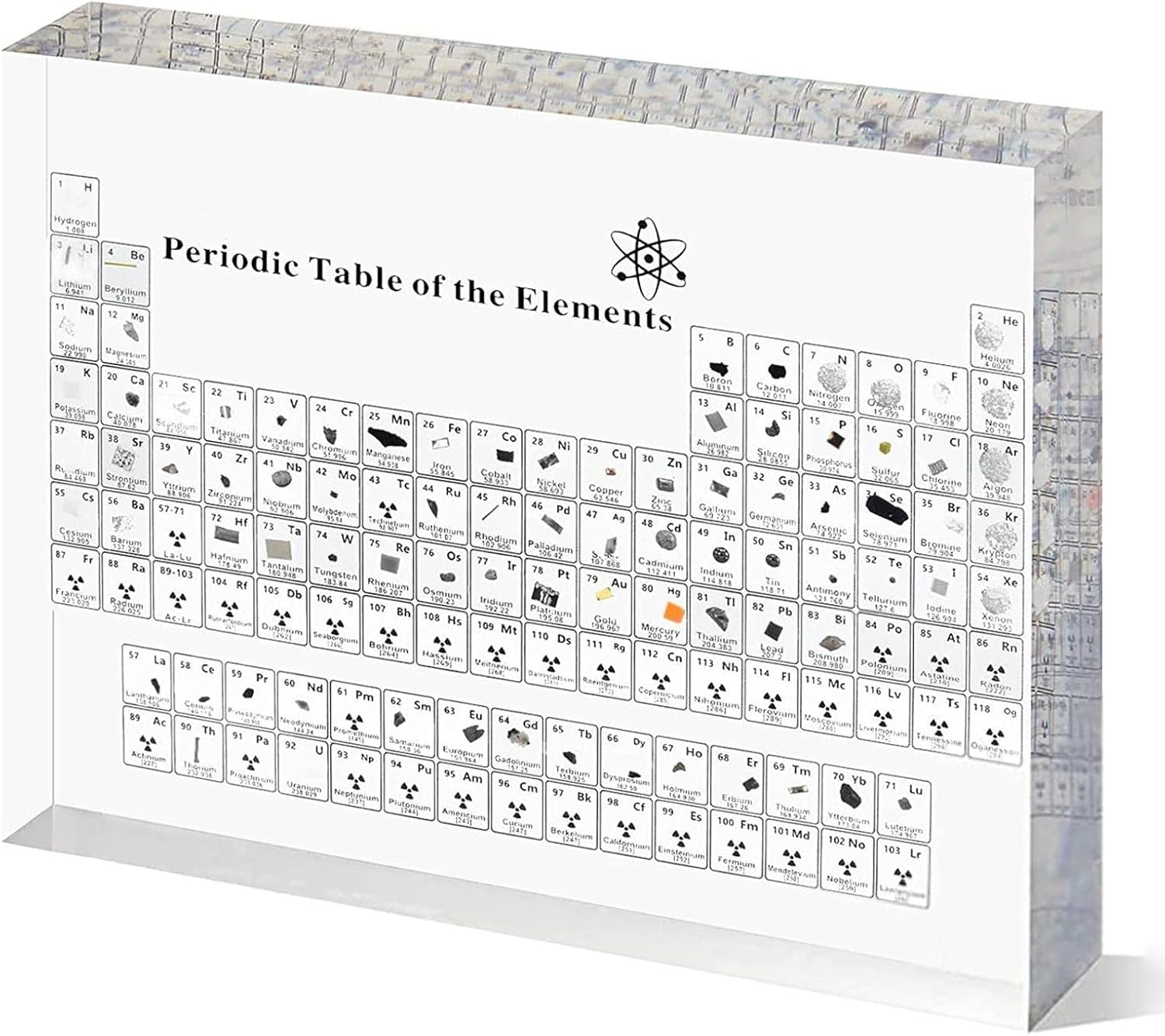 Aazon.co : Periodic Table With Real Eleents Inside,Acrylic Periodic - View #5
