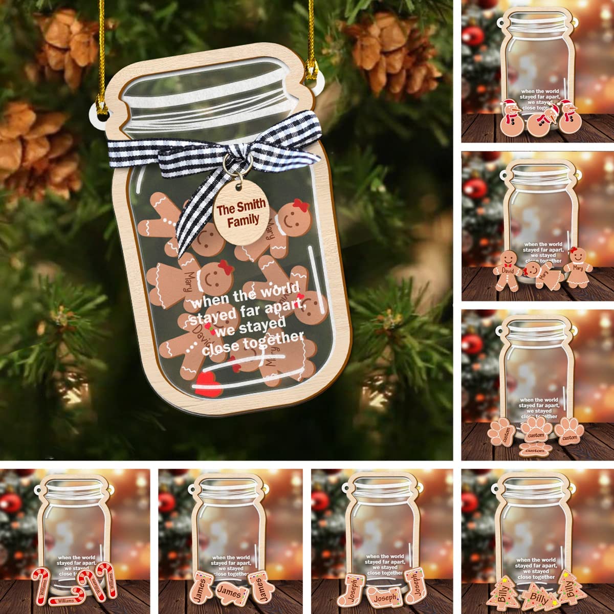 Cartoon Family And Pet Gingerbread Cookies - Personalized 2-Layered Wo – Wander Prints