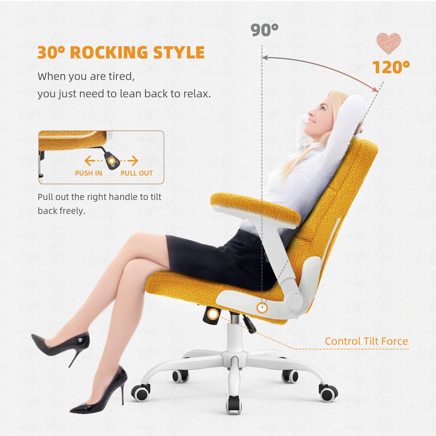 Amazon.co.jp: SEATZONE イエロー オフィスチェア ホームオフィス