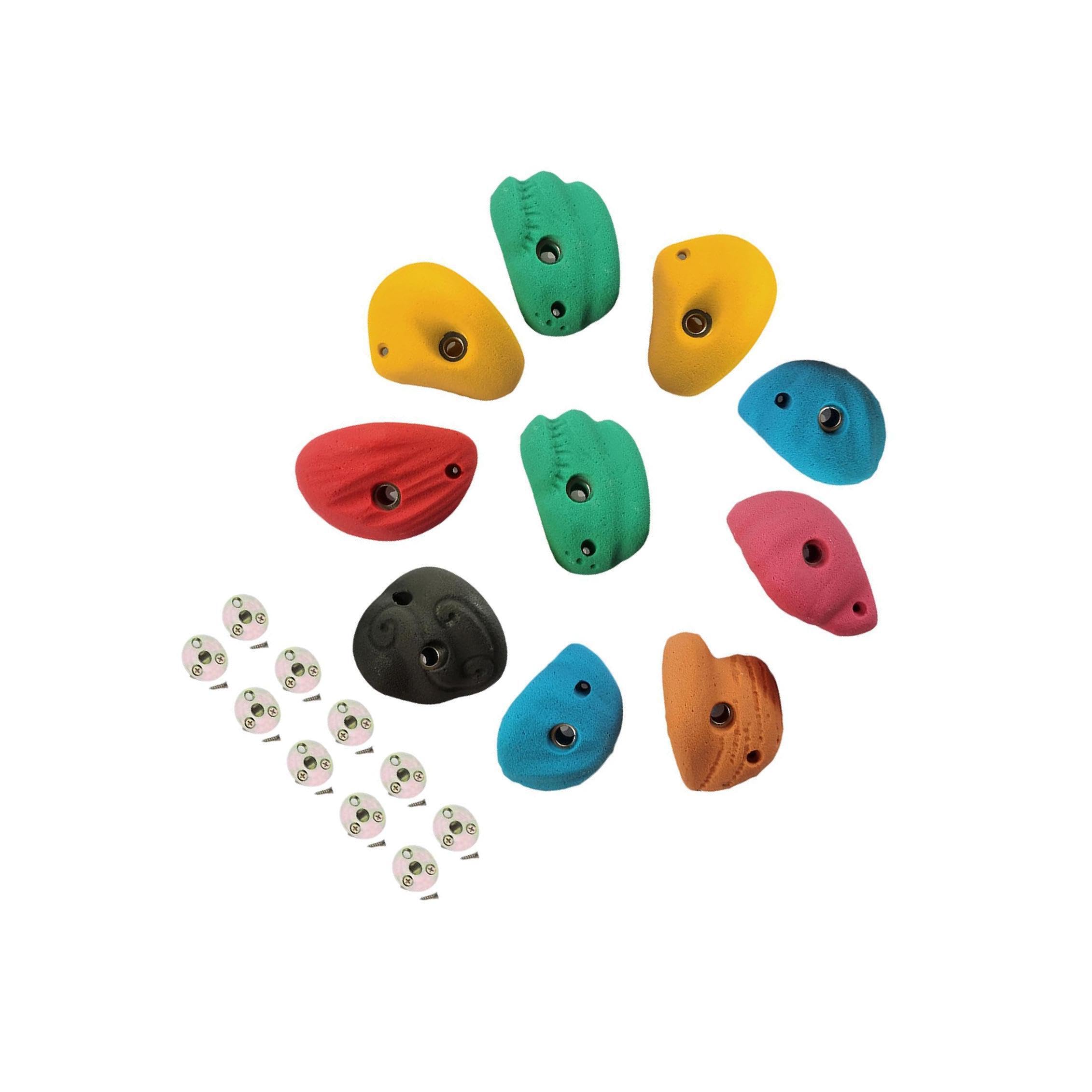 Kit per Arrampicata su Parete di Roccia per Principianti, buona Presa, Resina ad Resistenza Testurizzata, Varie Forme, Prese per Arrampicata per