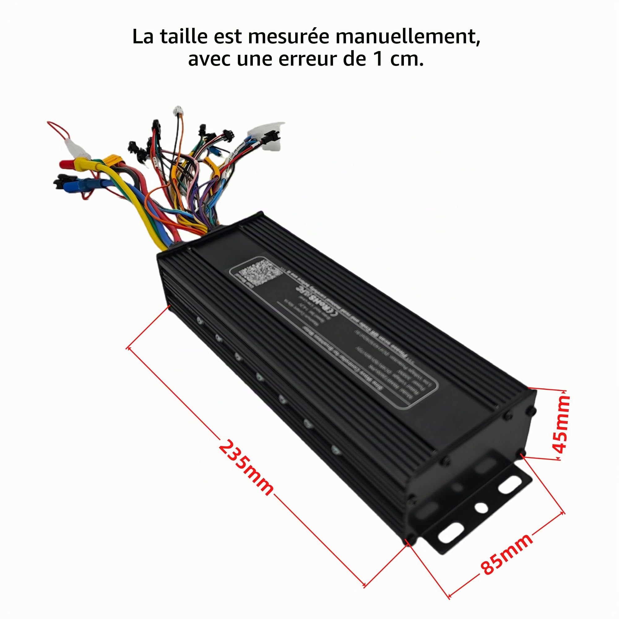 Batterie 72V 26Ah pour Moteur dans Le Moyeu 48V-72V 3000W, Roue Arrière 20"-29", avec Contrôleur à Onde Sinusoïdale 60A, Patte de Dérailleur 135mm (Arrière 27.5 Pouces, Ampères-Heures, 26)