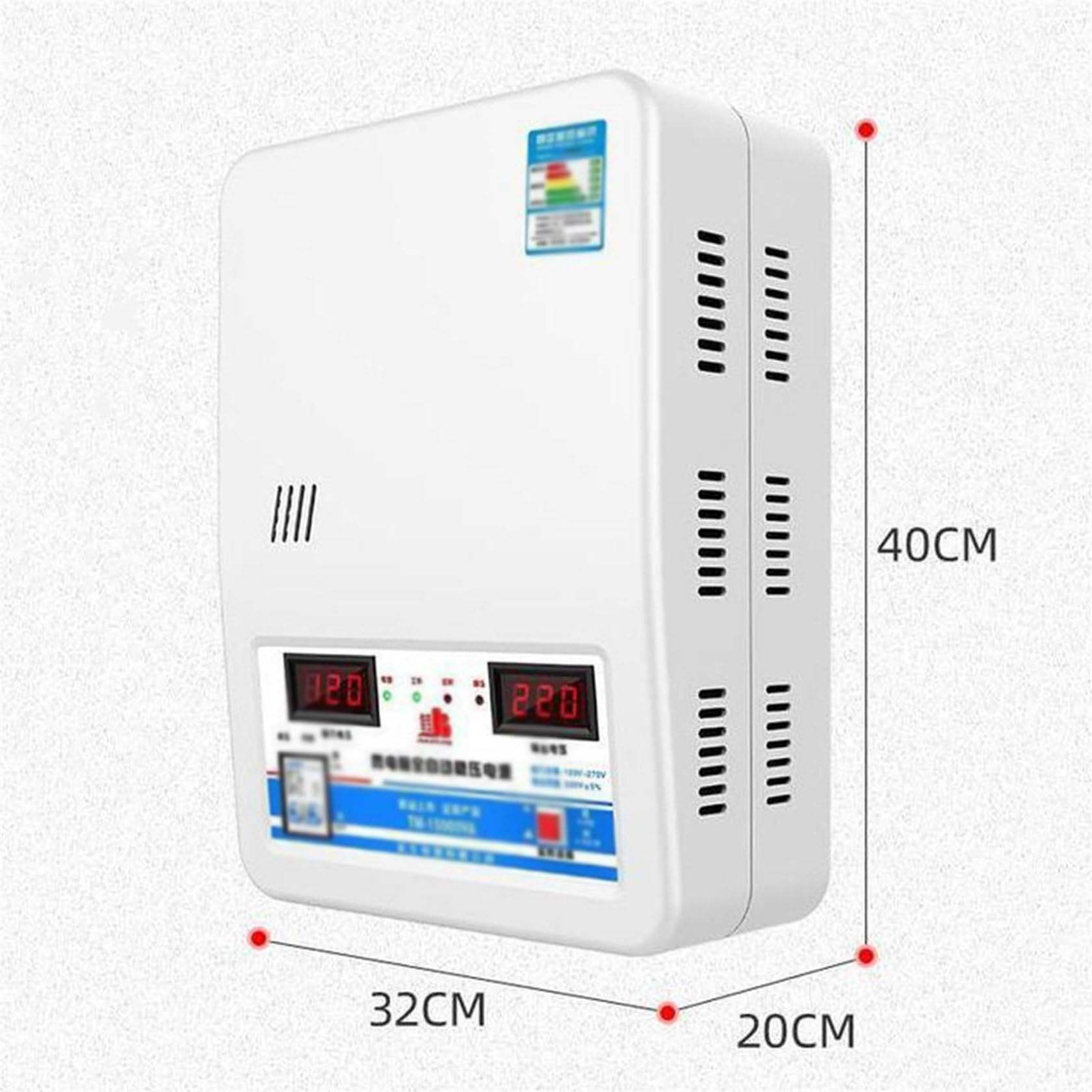 Estabilizador De TensióN AutomáTico, Estabilizador De TensióN MonofáSico DoméStico De Alta PrecisióN De 220 V, Estabilizador De Ca MonofáSico para Computadora, Refrigerador, TV,15000W