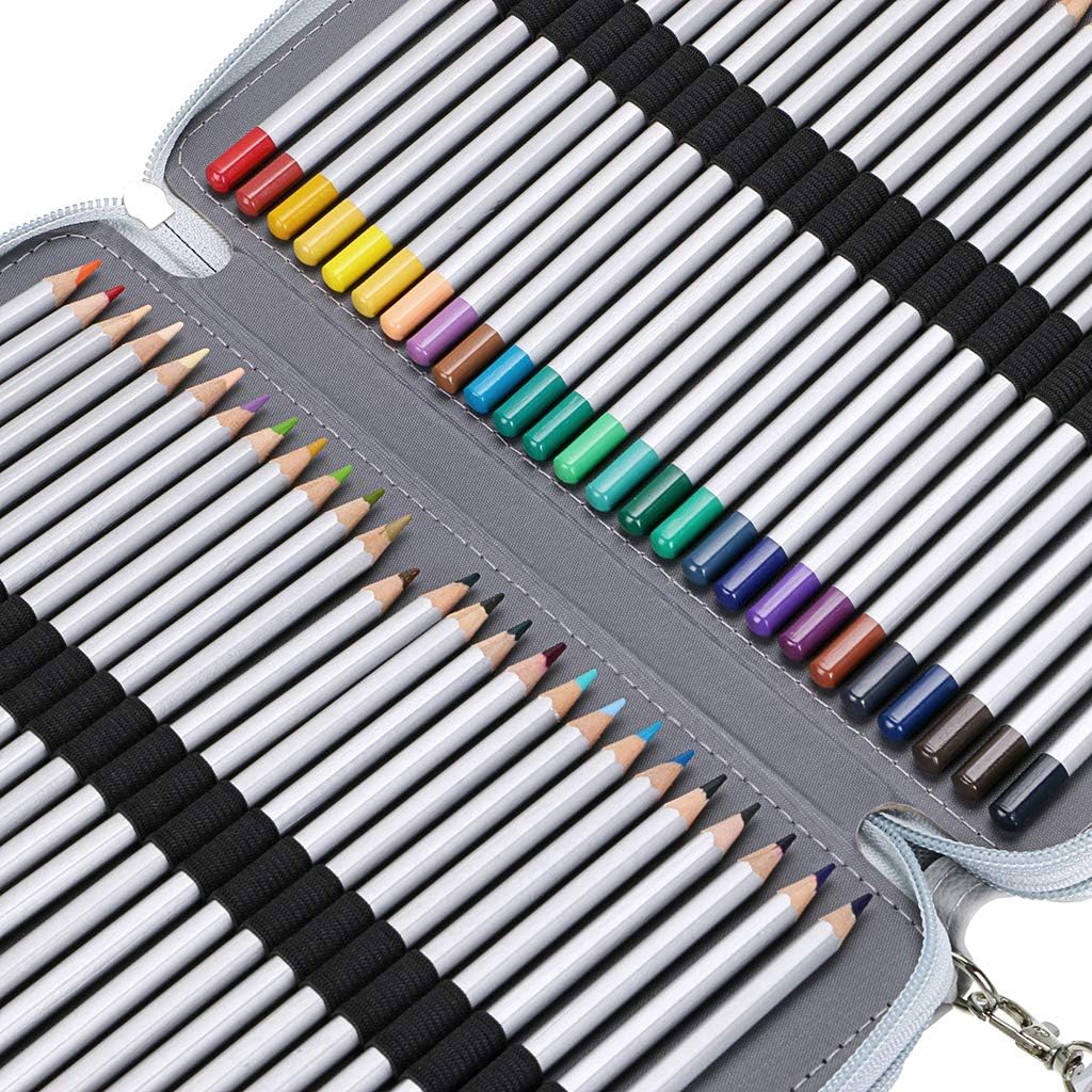 BTSKY 200 Slots Colored Pencil Organizer - Deluxe PU Leather Pencil Case image 5