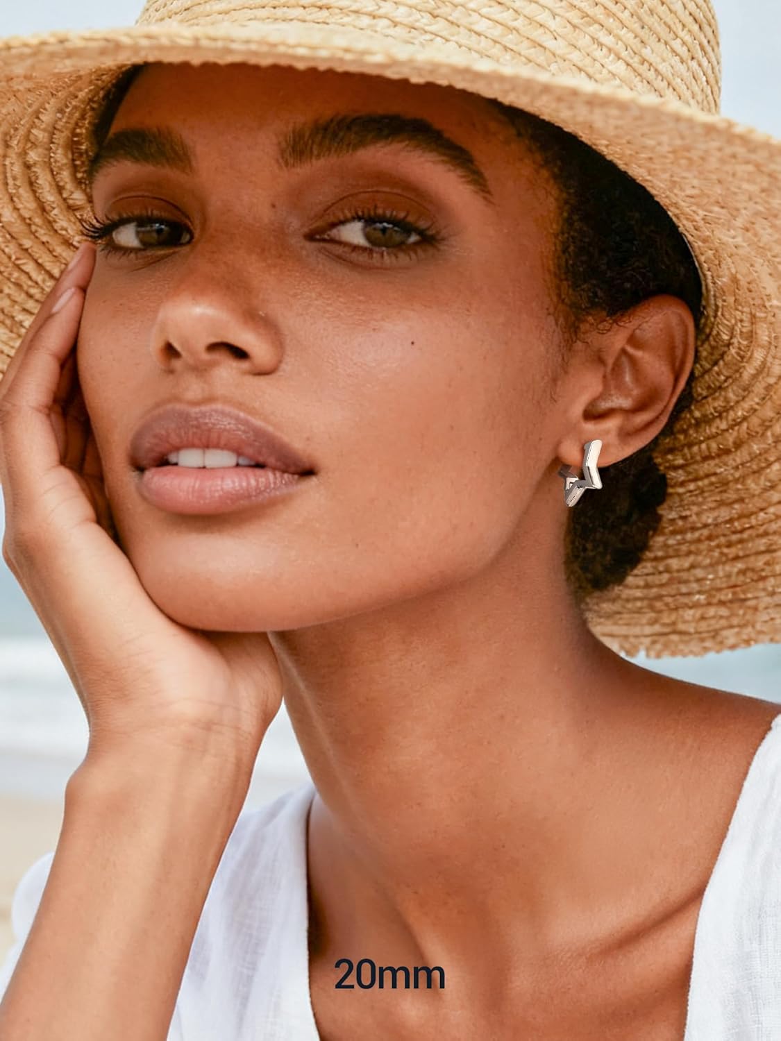 PROSTEEL Star Hoop Earrings for Women, 20mm/30mm/40mm/50mm/60mm, Small/Big Star Hoops, Non Tarnish Brass with14K Gold/Black Plated, Hypoallergenic, Jewelry Gift for Her - Image 2