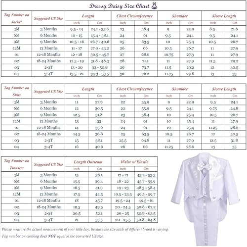 Miniatura 7 de Dressy Daisy Conjunto de 5 piezas de esmoquin para bebé niño pequeño traje de vestido formal para caballero traje de boda negro blanco marfil