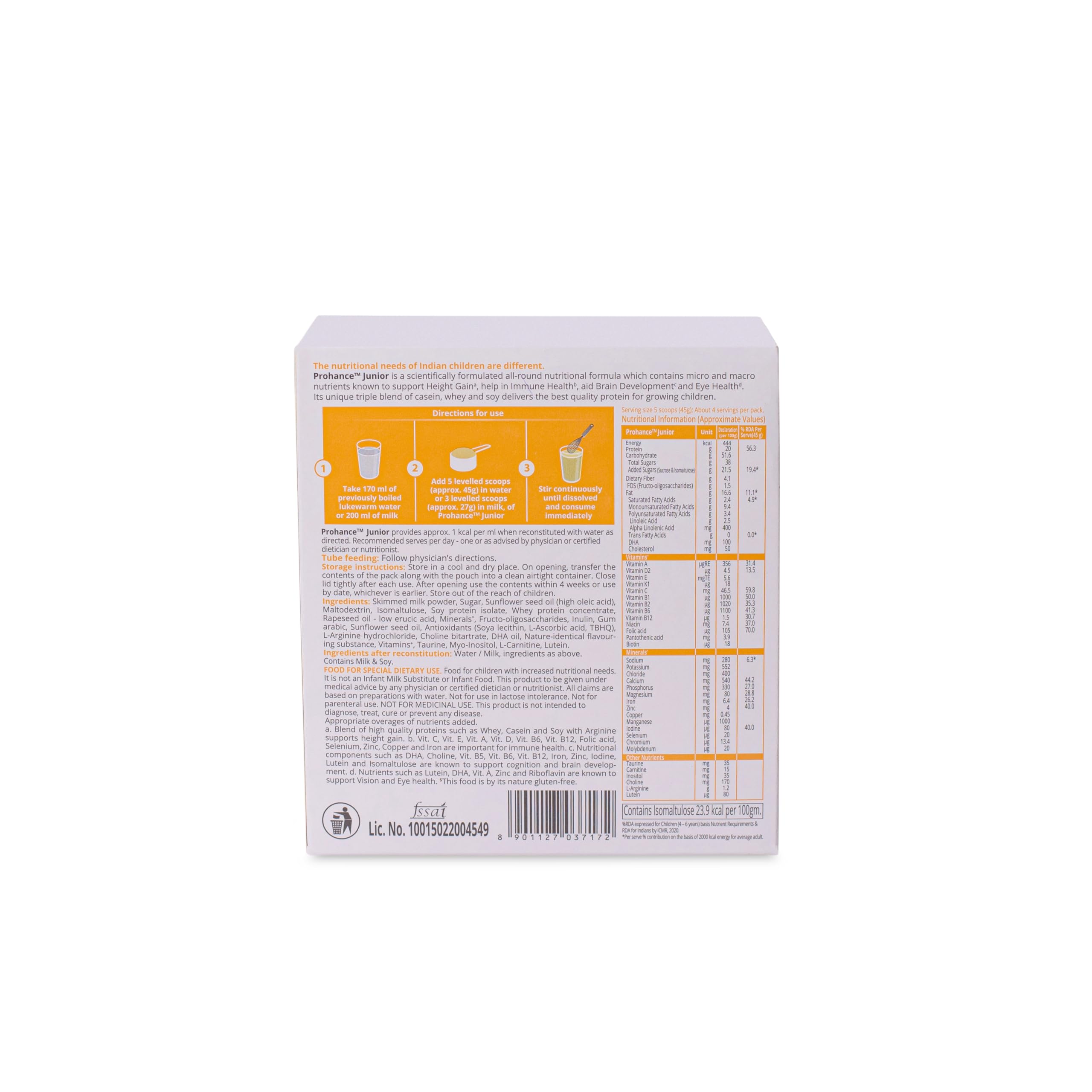Prohance Junior Vanilla - Pack of 200 gm Powder 3