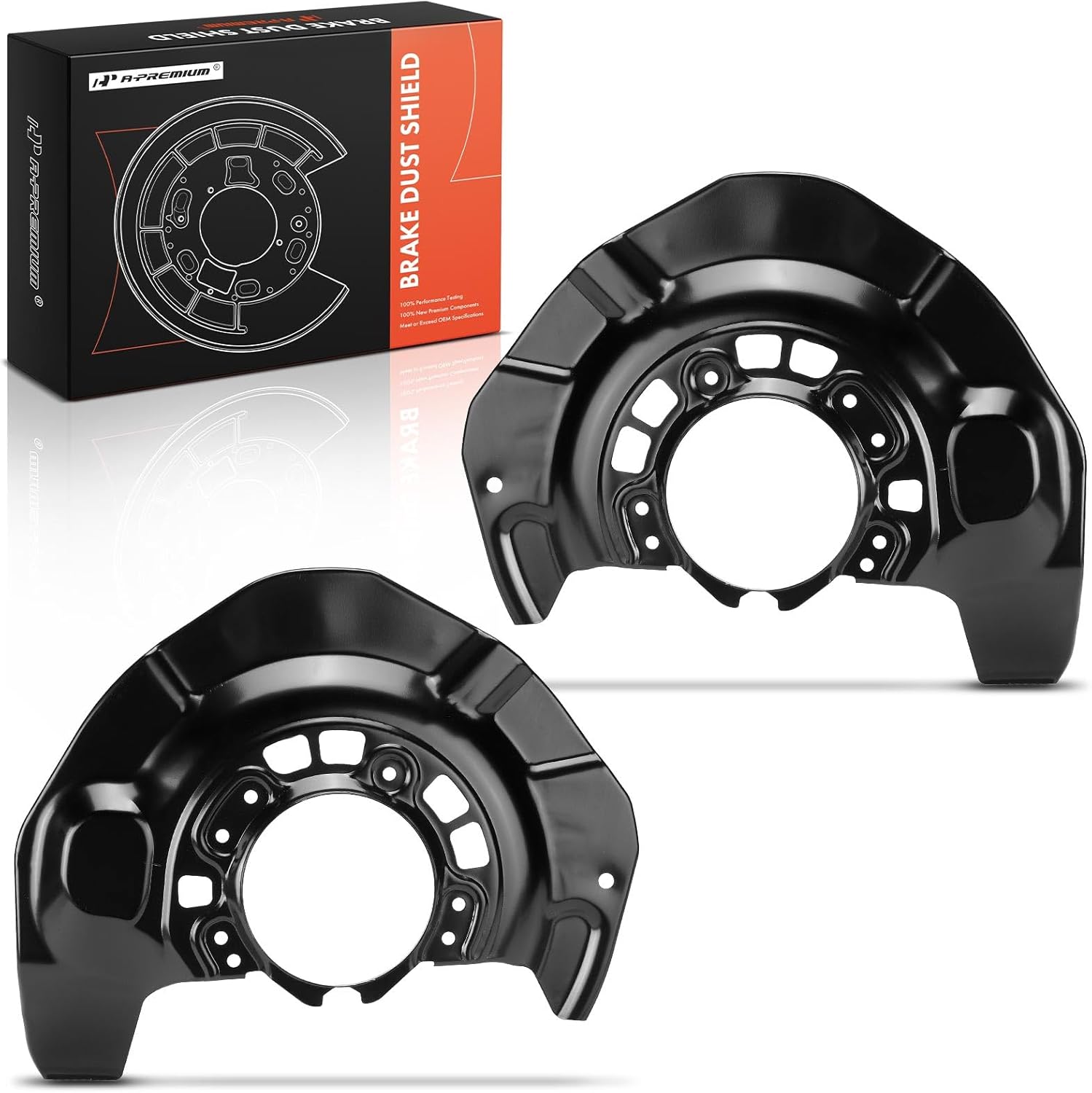 A-Premium Front Driver and Passenger Side Brake Dust Shield Compatible with Toyota and Lexus Models - Highlander 2006-2007, RX350 2007-2009, RX330 2004-2006, RX400h 2006-2008, 2-PC Set