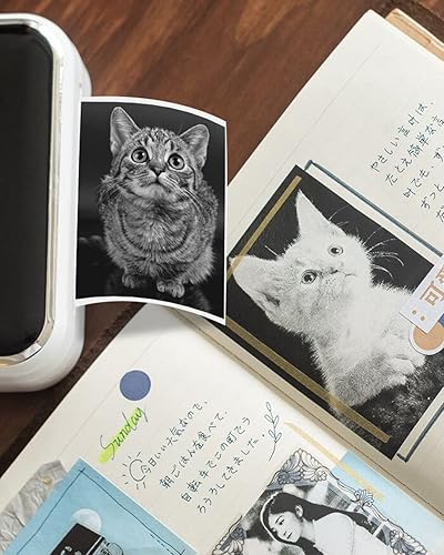 Miniatura 7 de Phomemo Papel adhesivo térmico blanco para impresora de notas adhesivas de 3.031 in, compatible con impresora Phomemo M03M03ASM04SM04SM04AS de notas