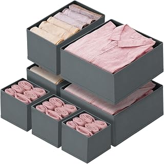 Schubladen Organizer 7 Stück für Malm Pax Kleiderschrank - Aufbewahrungsboxen Schubladen Ordnungssystem Faltbare Kleiderschrank Organizer Schlafzimmer, Babykleidung, Socken, Unterwäsche