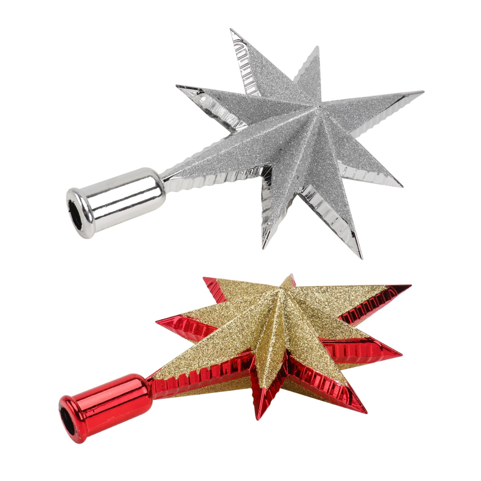 PRETYZOOM 2 Juegos Estrella Octogonal Tridimensional Árbol Navidad Ligero Christmas Tree Star Christmas Tree Decorations Decoración Adorno De Estrella Adorno De Arbol 2 Piezas * 2