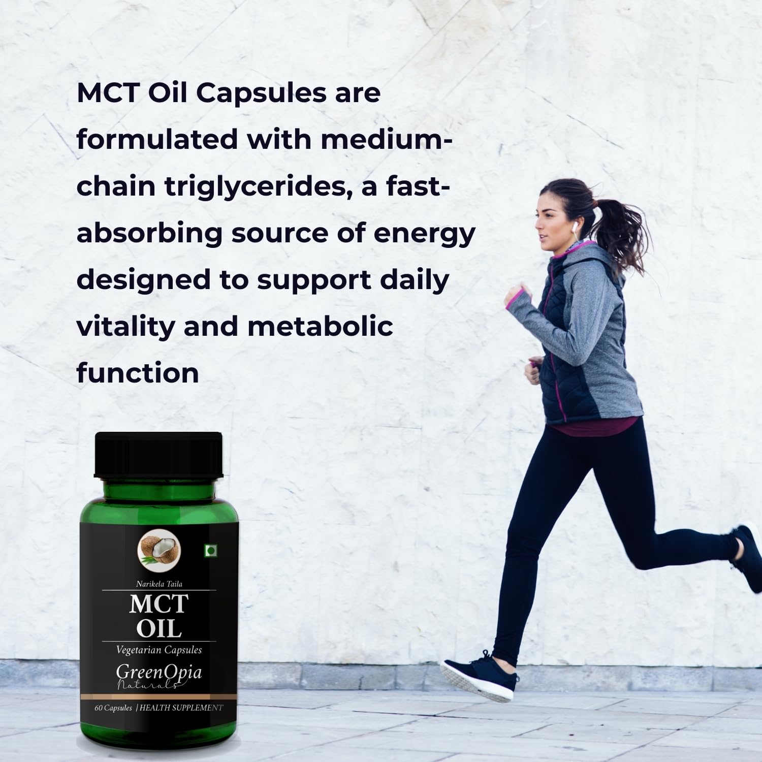 MCT Oil | 500mg | 60 Veg Capsules| Medium Chain Triglycerides — Amazon image 2