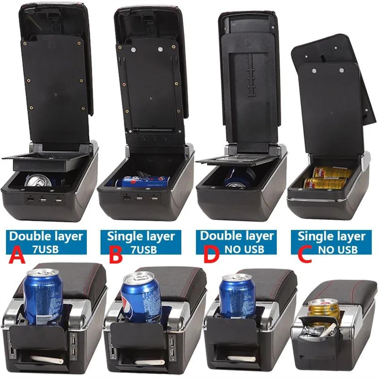 Boîte D'accoudoir De Console Centrale De Voiture, Boîte De Rangement D'accoudoir, Boîte De Rangement De Console Pour 2 Pour Skyactiv Version Cx3