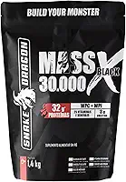 Snake Dragon Hipercalórico Mass X Black 30.000 Refil 1,4Kg 724 Kcal + Whey Protein Isolado e Concentrado 25 Vitaminas e Minerais Proteínas (1,4Kg, Cookies and Cream)