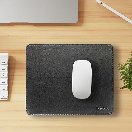 Miniatura 7 de Alfombrilla de mouse de cuero, alfombrilla de mouse de madera, alfombrilla de mouse de doble cara con borde cosido, alfombrilla de mouse ultra fina
