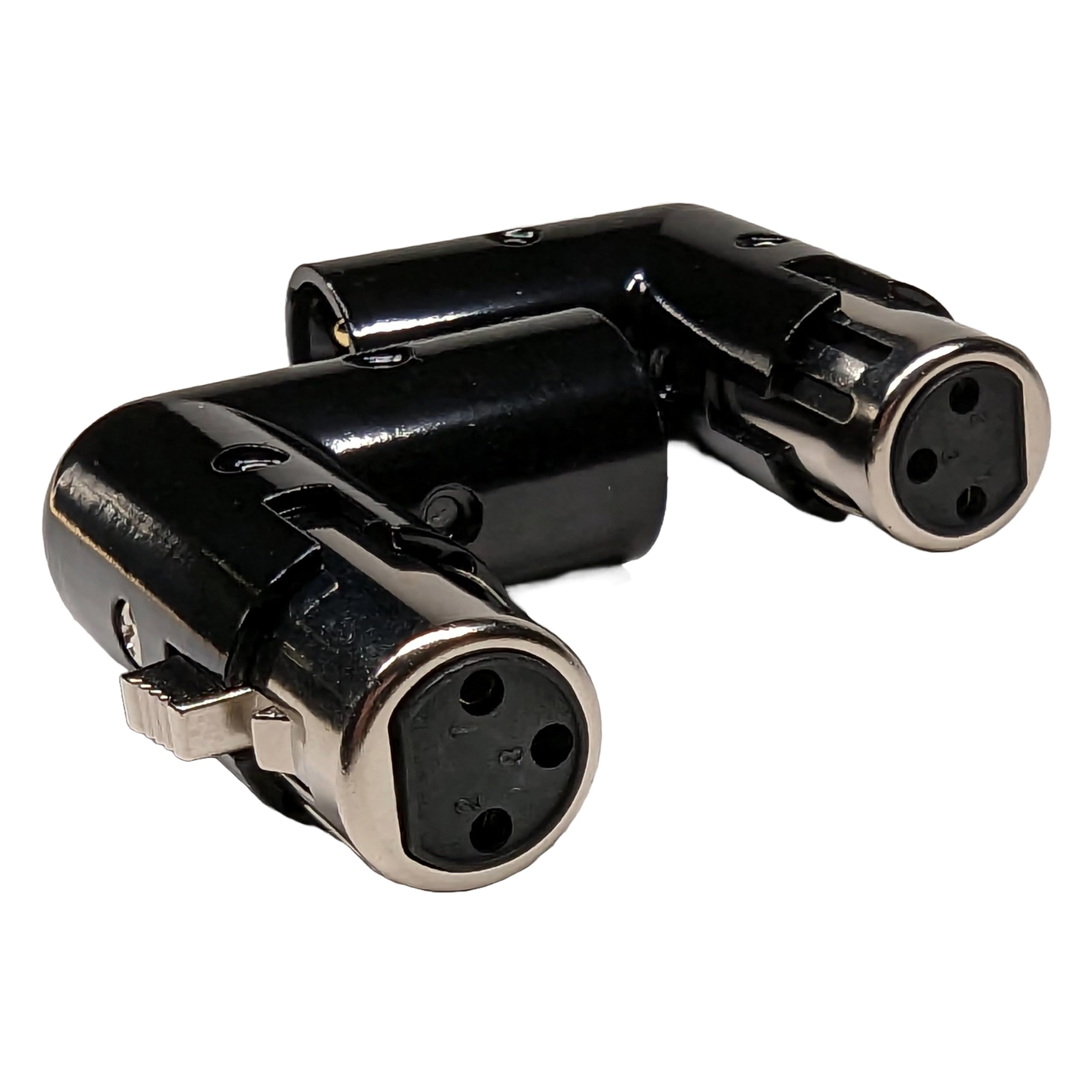 5 x 3-poliger XLR-Winkeladapter, verstellbarer Stecker auf Buchse, XLR 90 Grad, 4 verstellbare Winkelpositionen