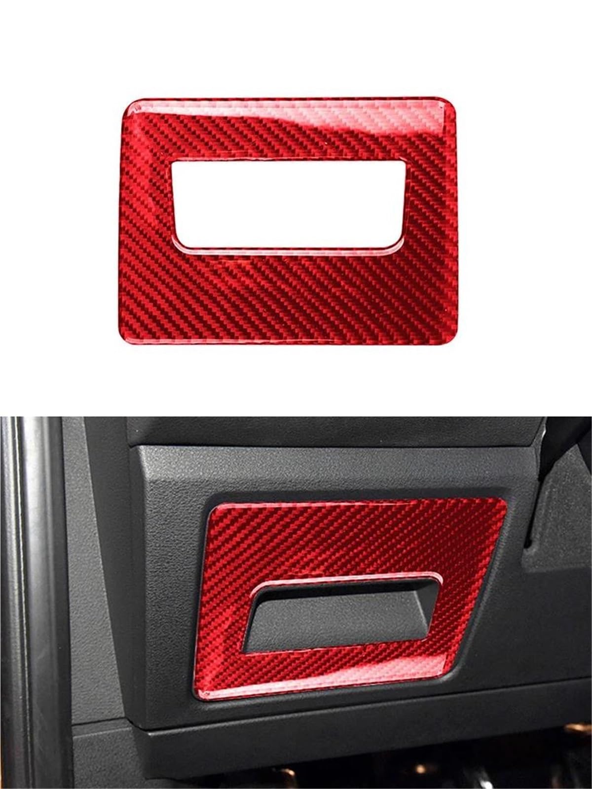Car Interior Decorative Driver Side Storage Panel Stickers for X1 F48 2016 2017 2018 KISSGPIPOL(Red)