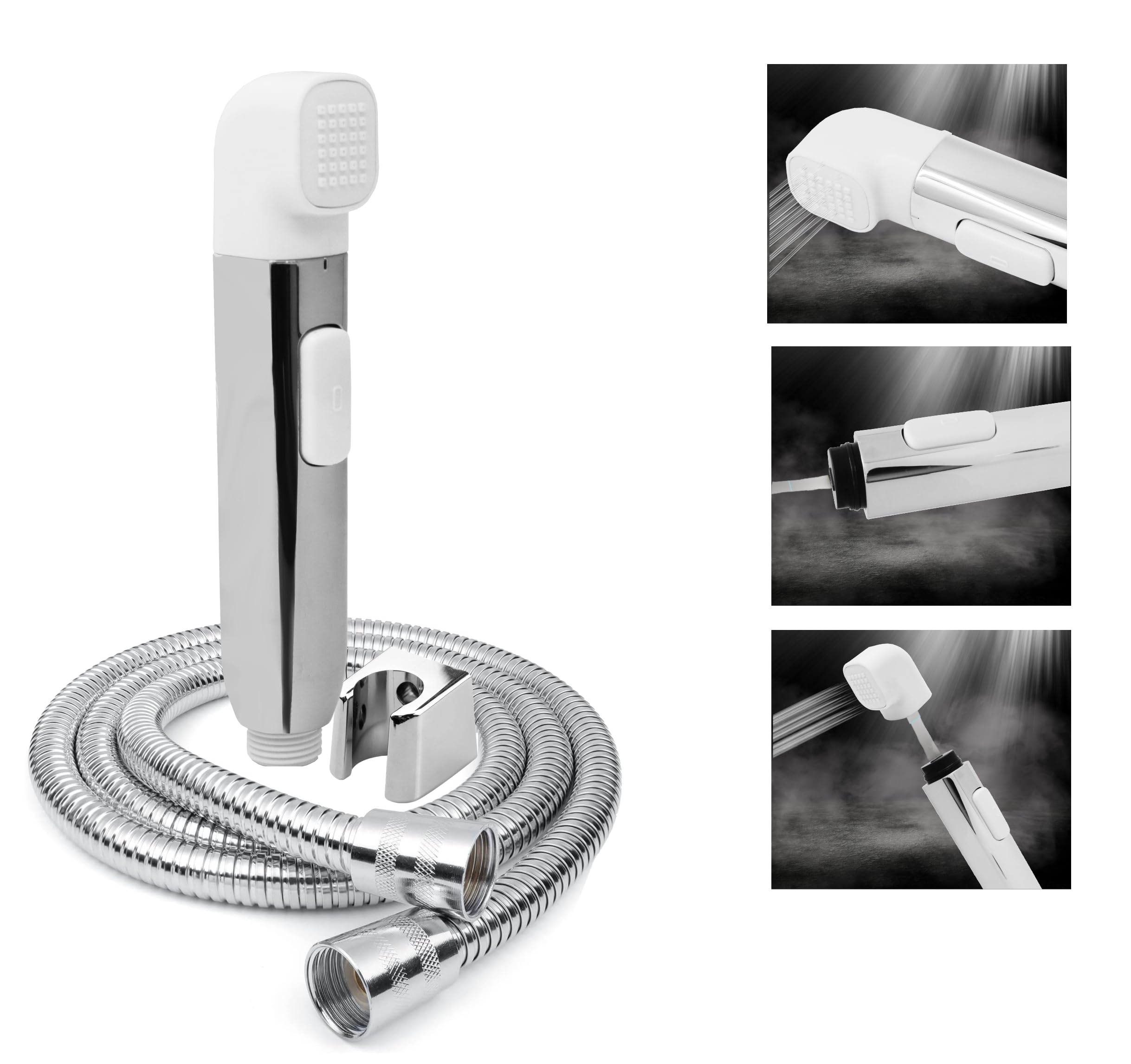 See full amazon price history chart for Fossa Krave ABS Dual Function Health Faucet with Stainless Steel 1 Meter Flexible Hose Pipe and Wall Hook, Jet Spray for Toilet Chrome Finish (White) Fossa Krave ABS Dual Function Health Faucet with Stainless Steel 1 Meter Flexible Hose Pipe and Wall Hook, Jet Spray for Toilet Chrome Finish (White) (B0DCBQZS1F) Amazon Price History, Amazon Price Tracker