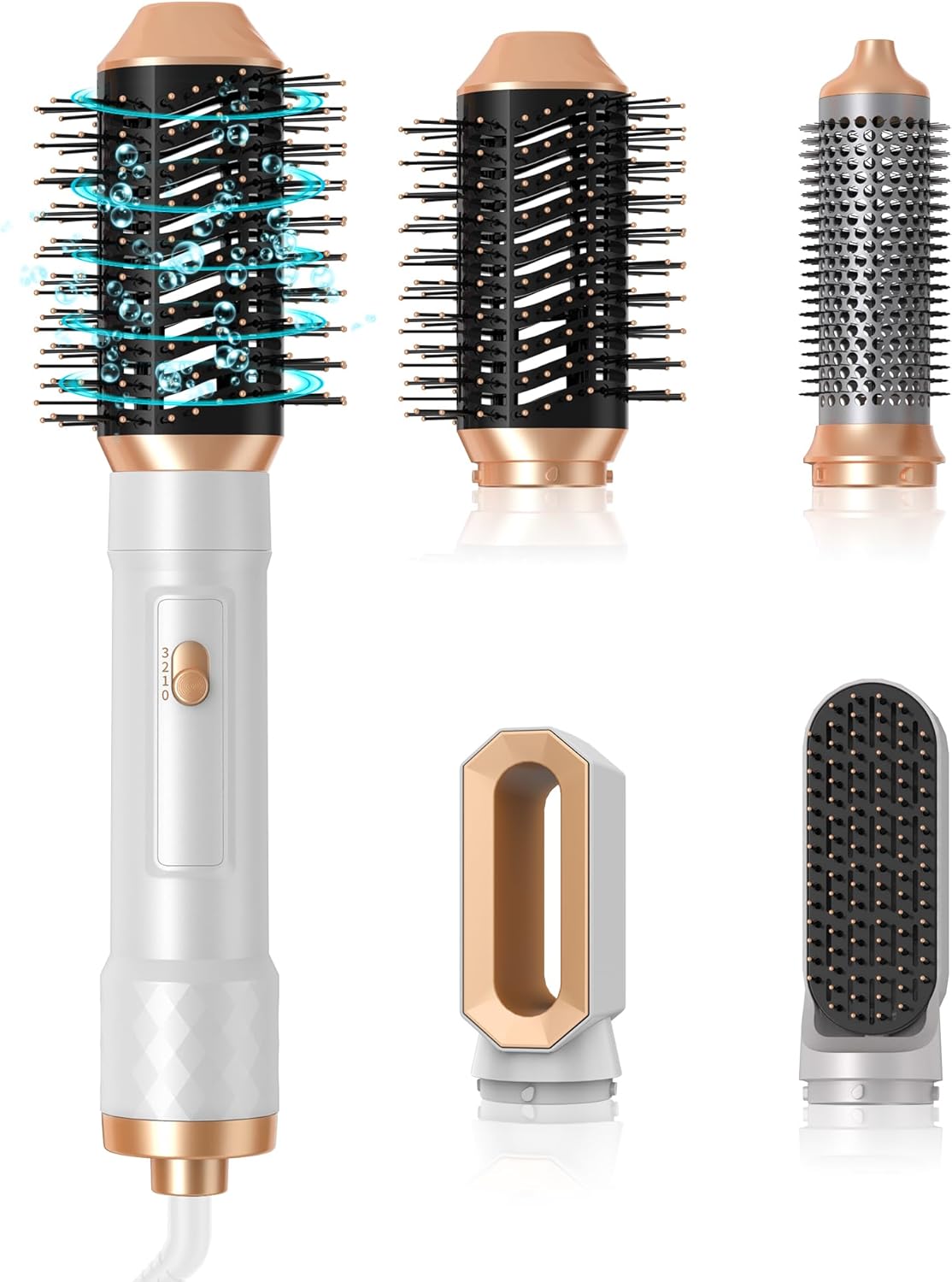 Hot Air Brush Set 4 in 1 Hair Styler with Hair Dryer with 3