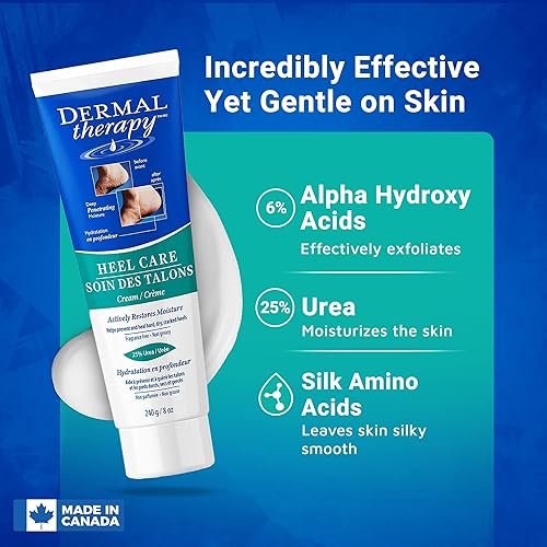 Miniatura 3 de Dermal Therapy Heel Care Cream - Deeply Moisturizes & Repairs with Intensive Cracked Heel Cream - 25% Urea, 6% AHA & Silk Amino Acids for Soft Skin