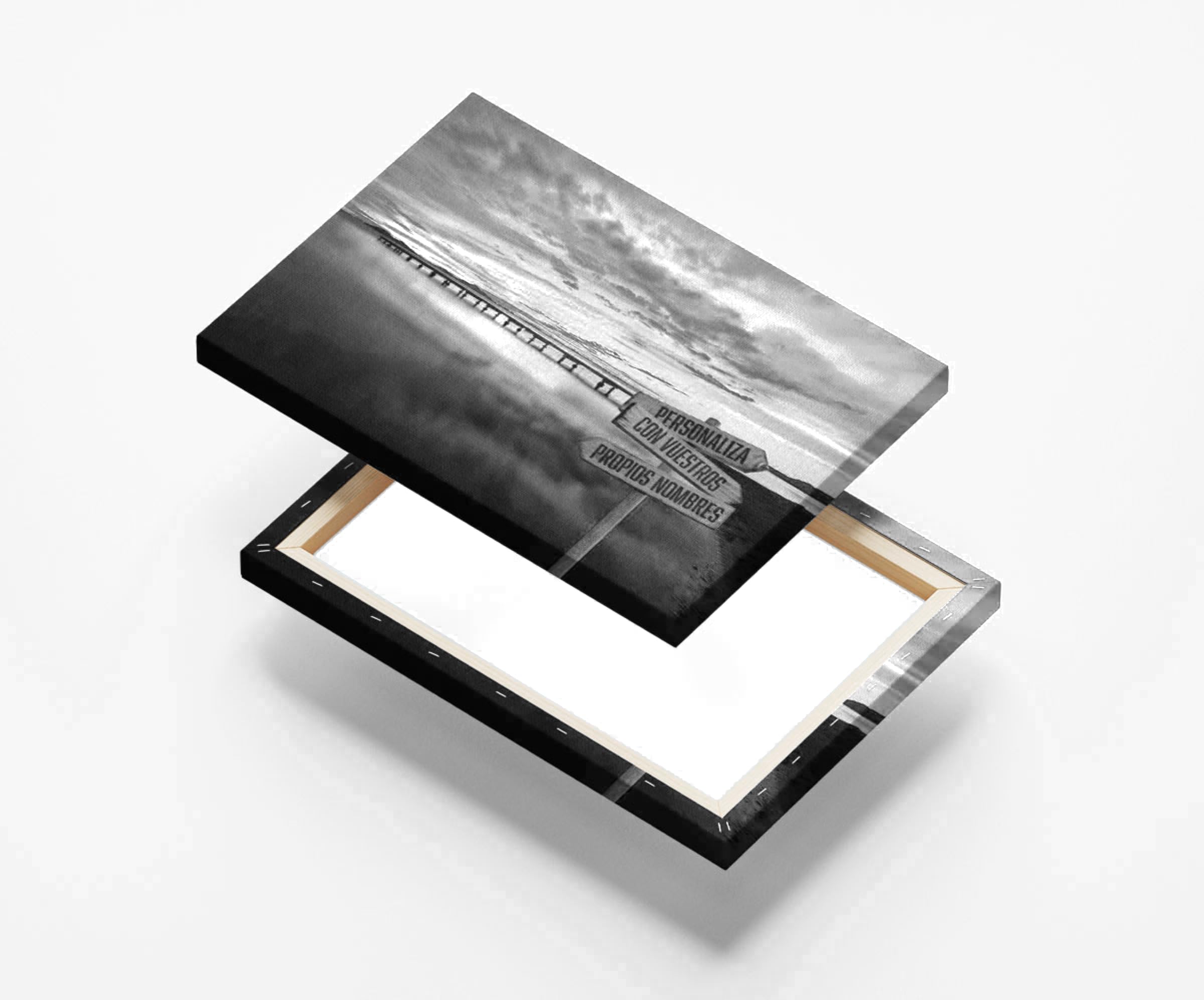 Creativa Digital Tableau personnalisable avec prénoms (70 x 50 cm, 3 prénoms)