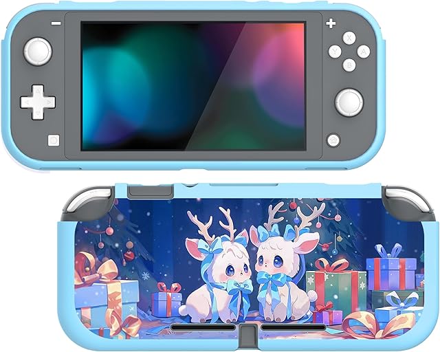 PlayVital Miękkie Etui Ochronny TPU Slim na Switch Lite Konsoli,Obudowy Protective do Switch Lite-Święty Jeleń
