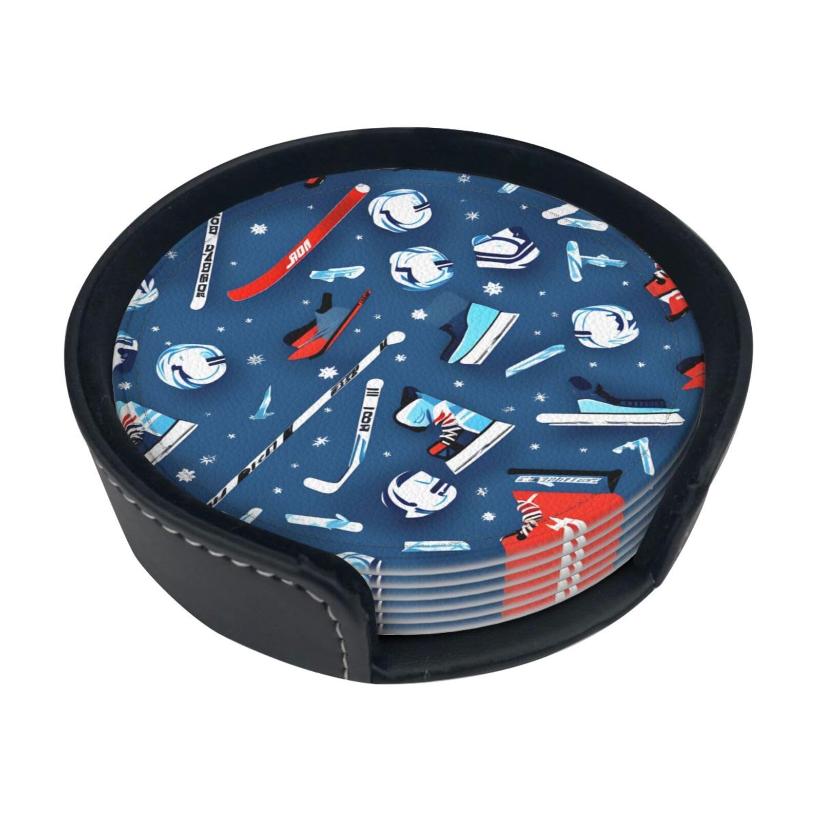 Dessous de verre hockey sur glace pour pendaison de crémaillère et cadeau éléphant blanc drôle