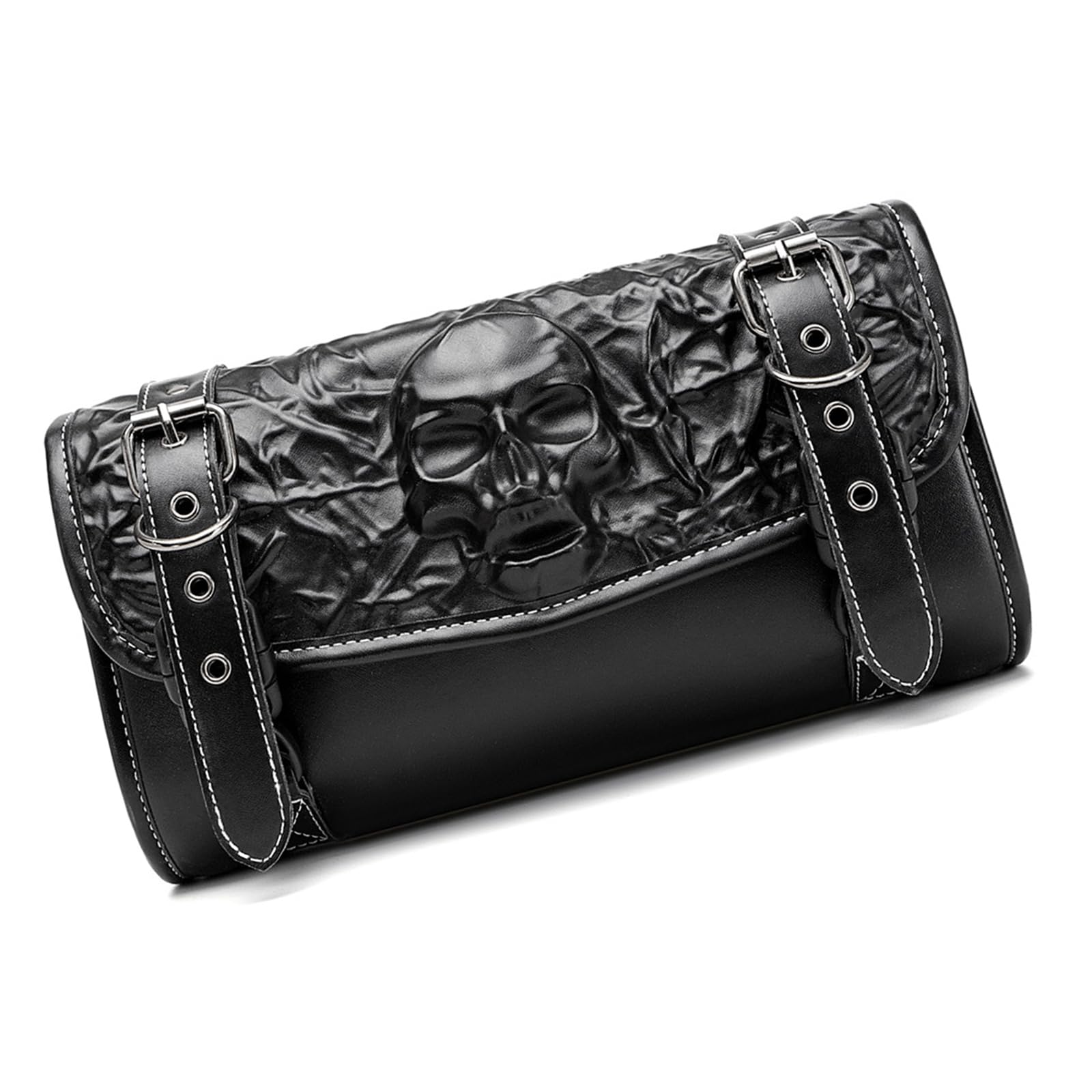 Motorradausrüstungstasche mit Punk-inspiriertem, reißfestem Stoff, Schnellverschluss-Riemen, Organisationstaschen für Fahrer, Vintage-Motorradgepäck, Rolltasche