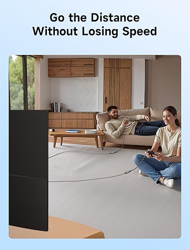 Miniatura 5 de JSAUX Cable de extensión USB 3.0 de 3.3 pies, cable de extensión USB A macho a hembra, material trenzado duradero, transferencia de datos rápida,