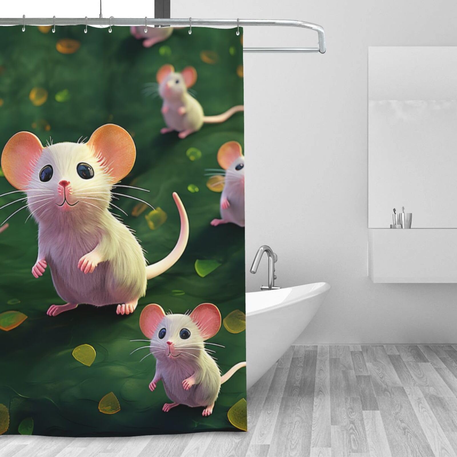 Rideau de douche d'hiver 183x183 cm pour créer une ambiance cocooning et chaleureuse